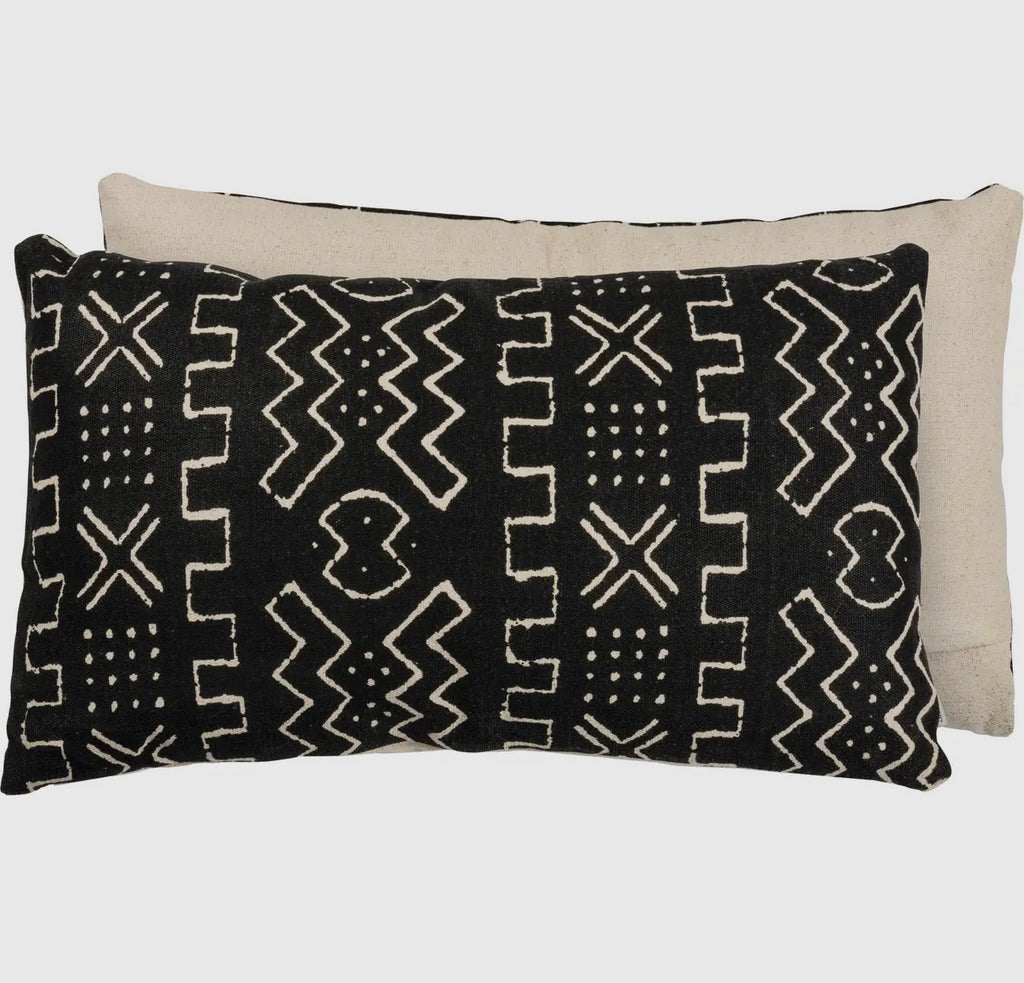 Black Geo Print Pillow