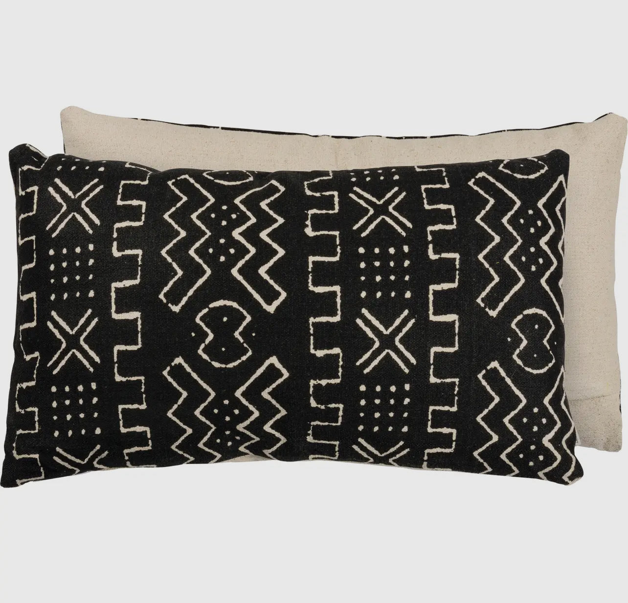 Black Geo Print Pillow