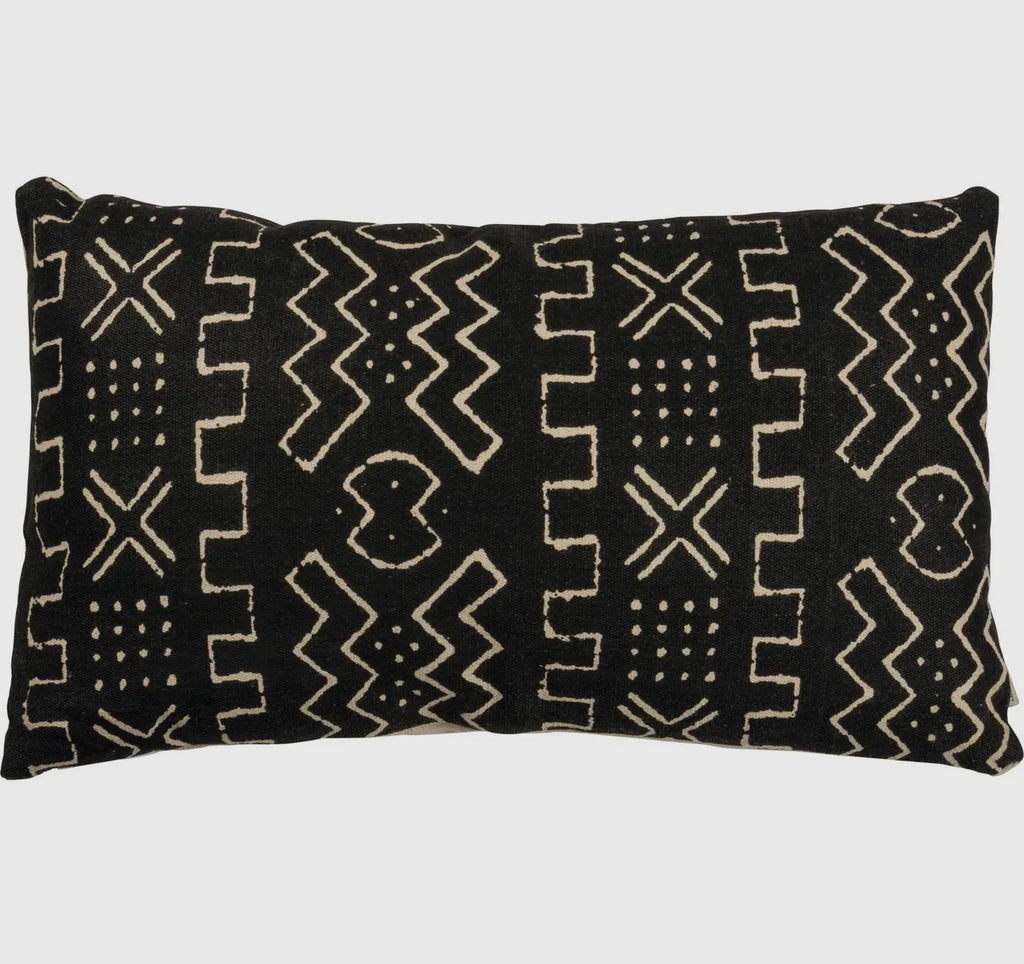 Black Geo Print Pillow
