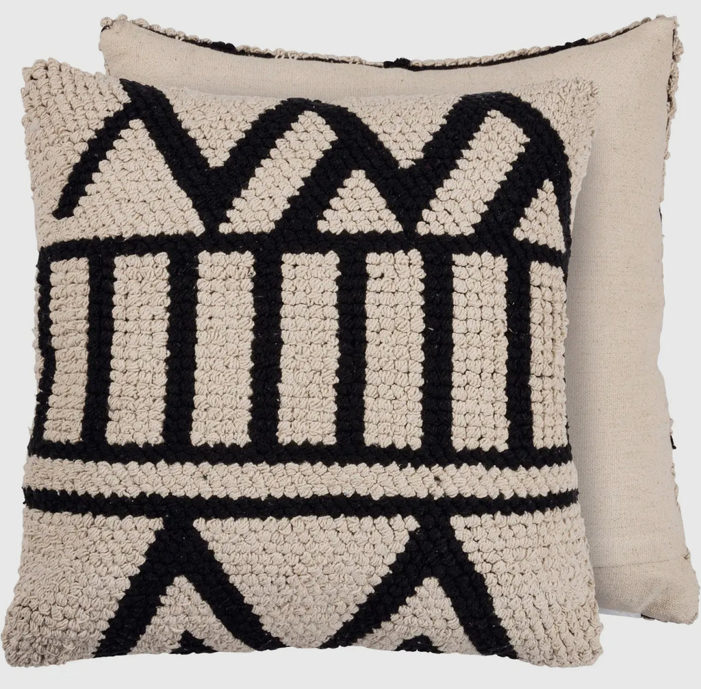 Cream Geo Print Pillow