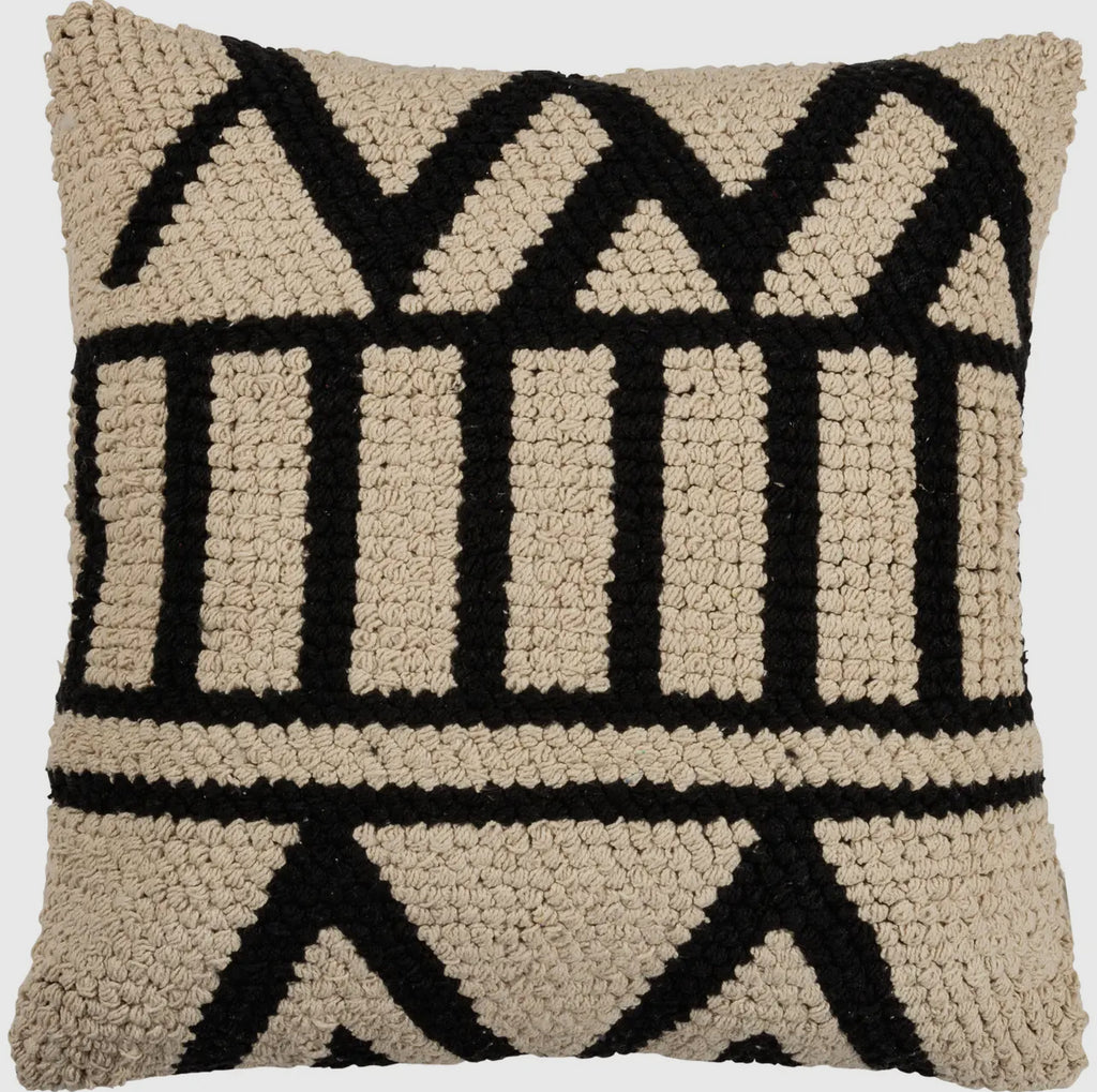 Cream Geo Print Pillow